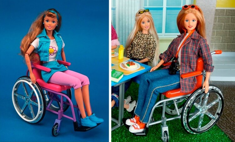 Barbie GGL22 muñeca y silla de ruedas Rubia